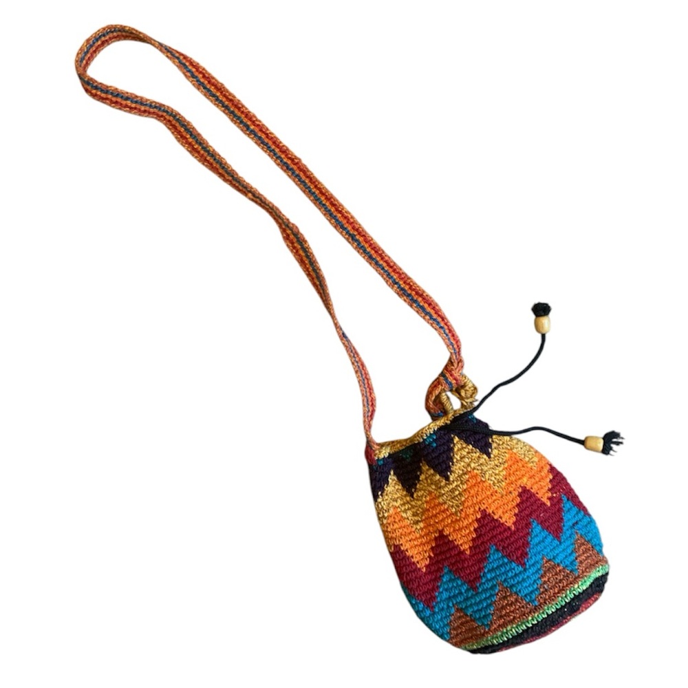 Colorful Zigzag Crochet Crossbody Bag
